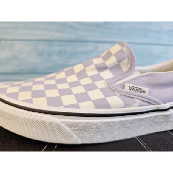 Vans Slip-On Checkerboard Lavender Canvas Shoes-Size 6 - Picture 3 of 16